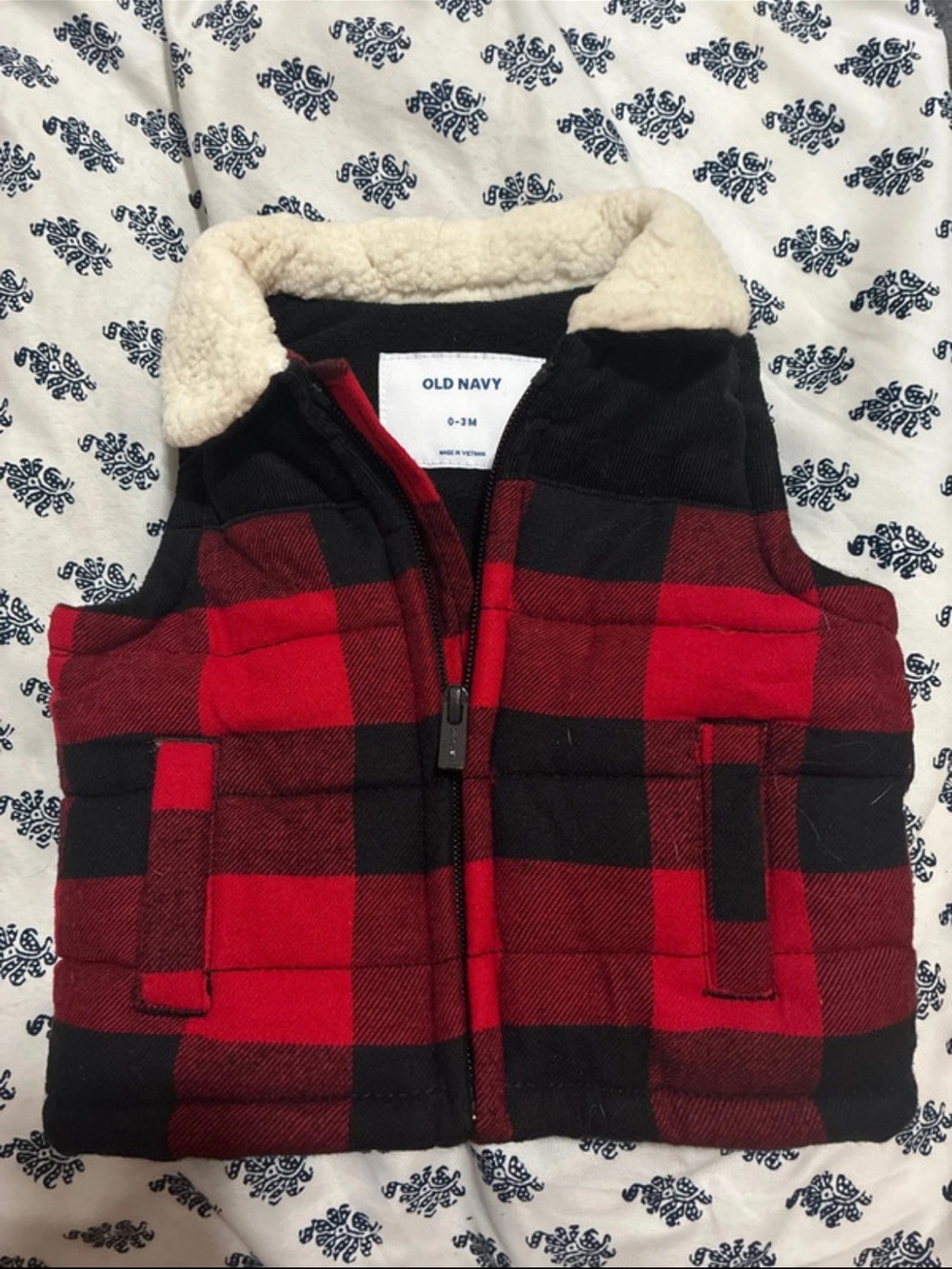 Baby’s Red Plaid Vest